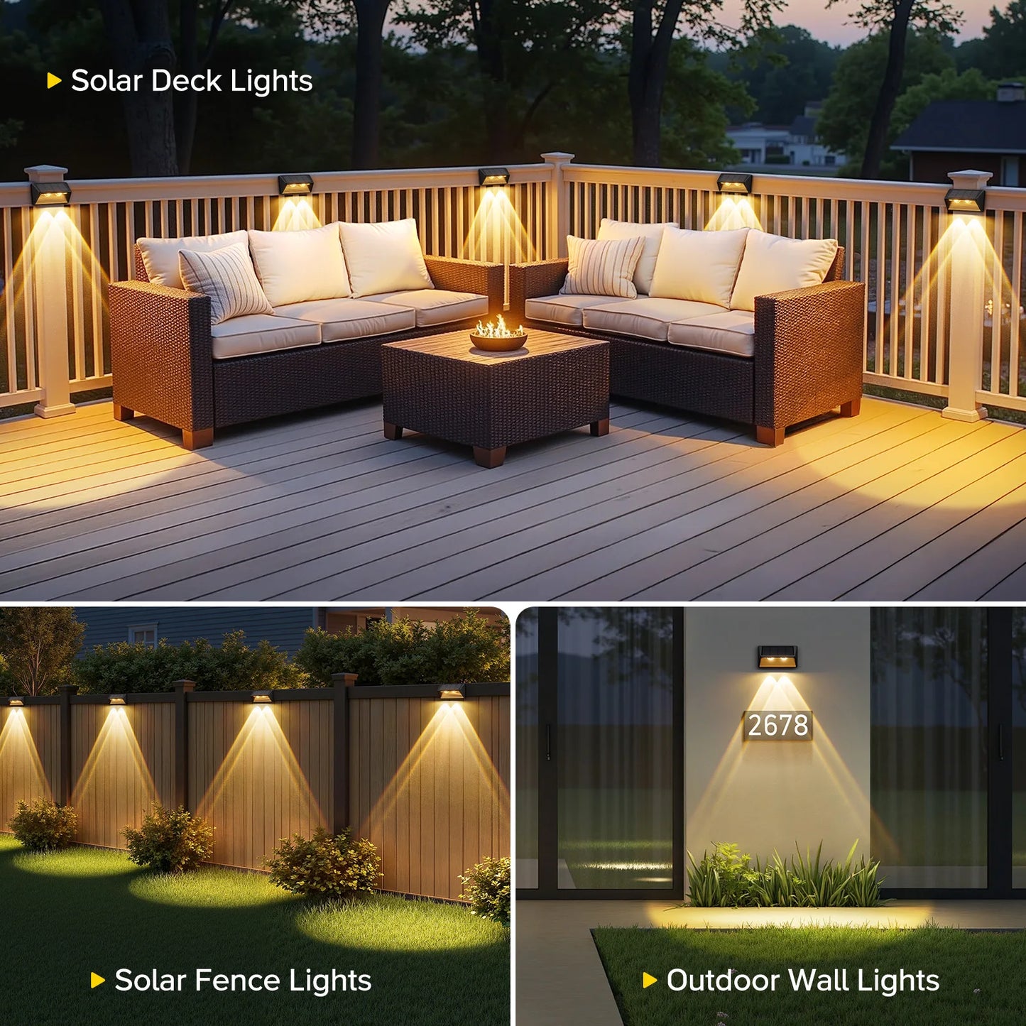 FreeLux™ Solar Fence & Step Lights
