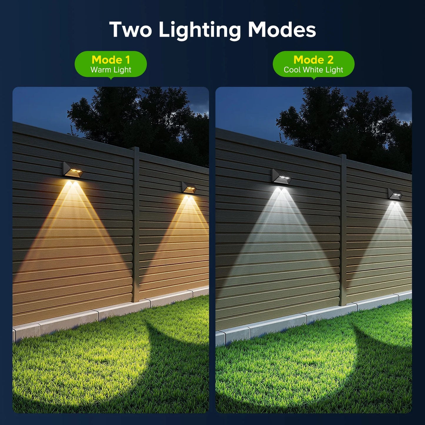 FreeLux™ Solar Fence & Step Lights