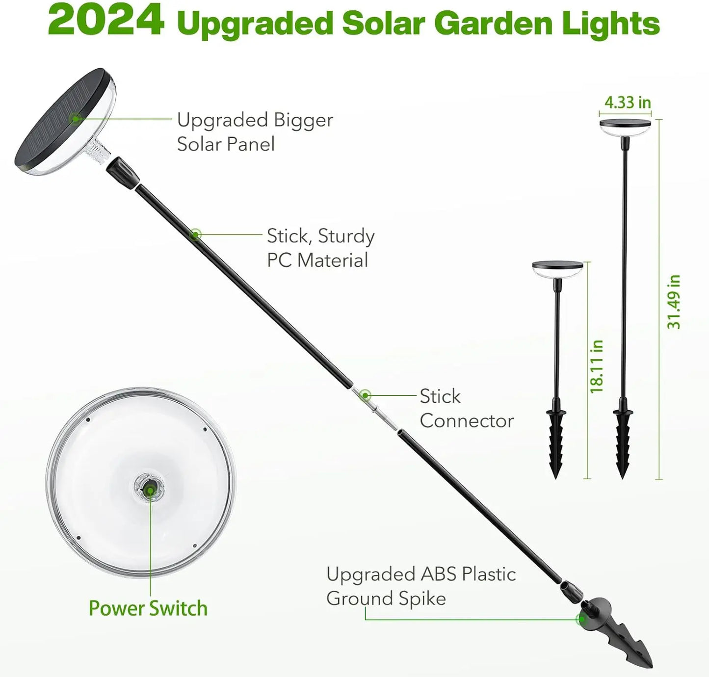 FreeLux™ Tall Solar Pathway Lights