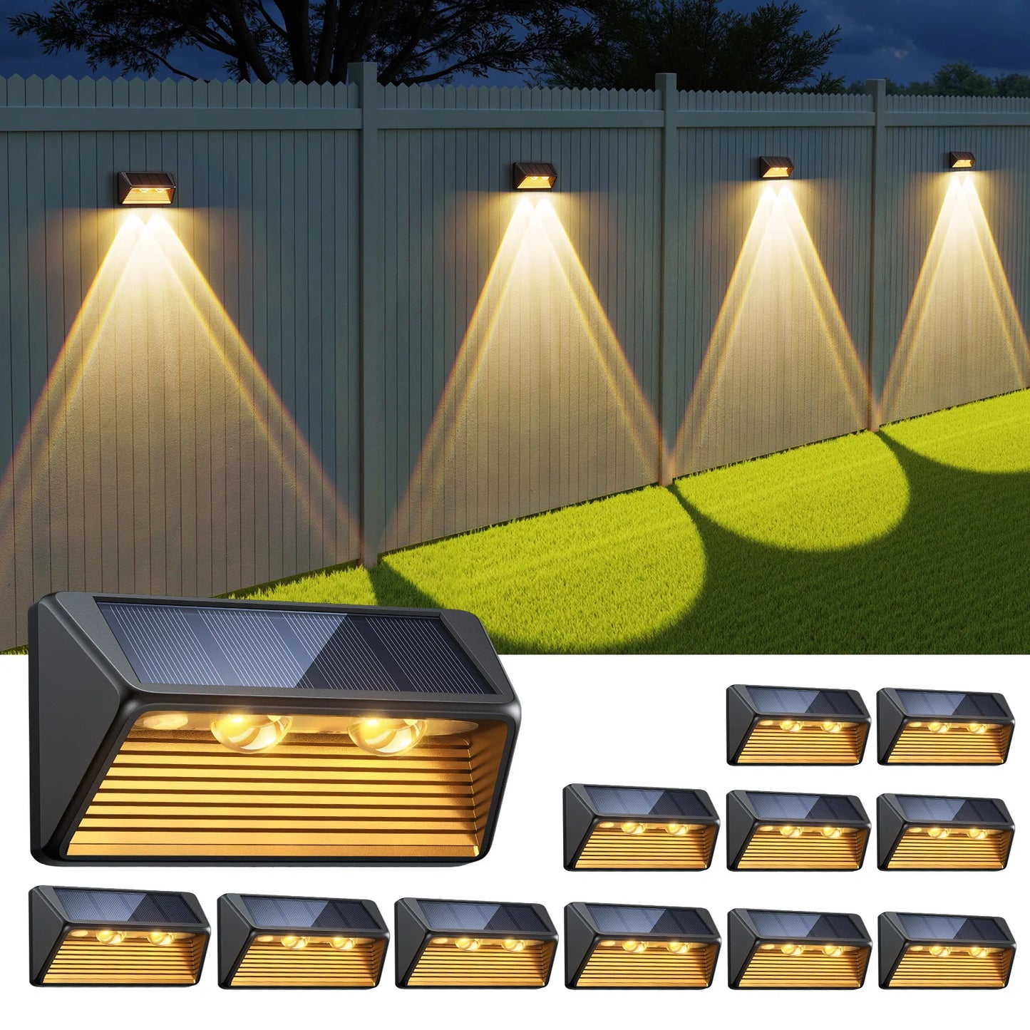 FreeLux™ Solar Fence & Step Lights